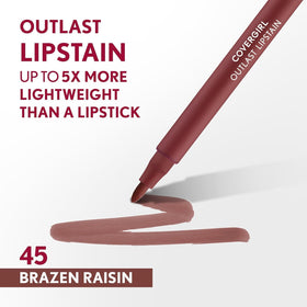 COVERGIRL Outlast Lipstain 45 Brazen Raisin swatch on skin