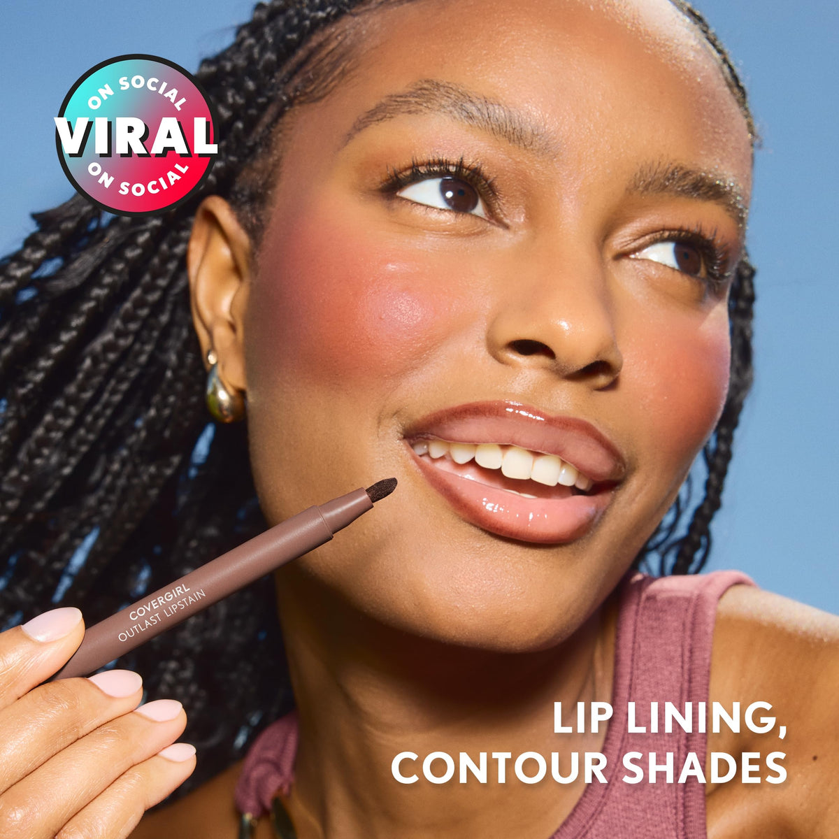 COVERGIRL Outlast Lipstain 72 Iconic Darling packaging with berry scent
