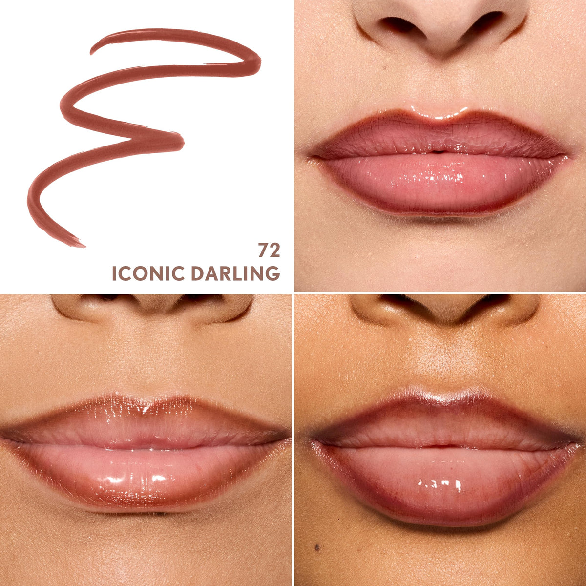 COVERGIRL Outlast Lipstain 72 Iconic Darling showing smooth satin finish