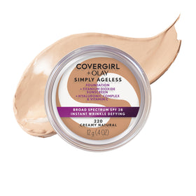 COVERGIRL Simply Ageless Foundation front view with creamy natural shade