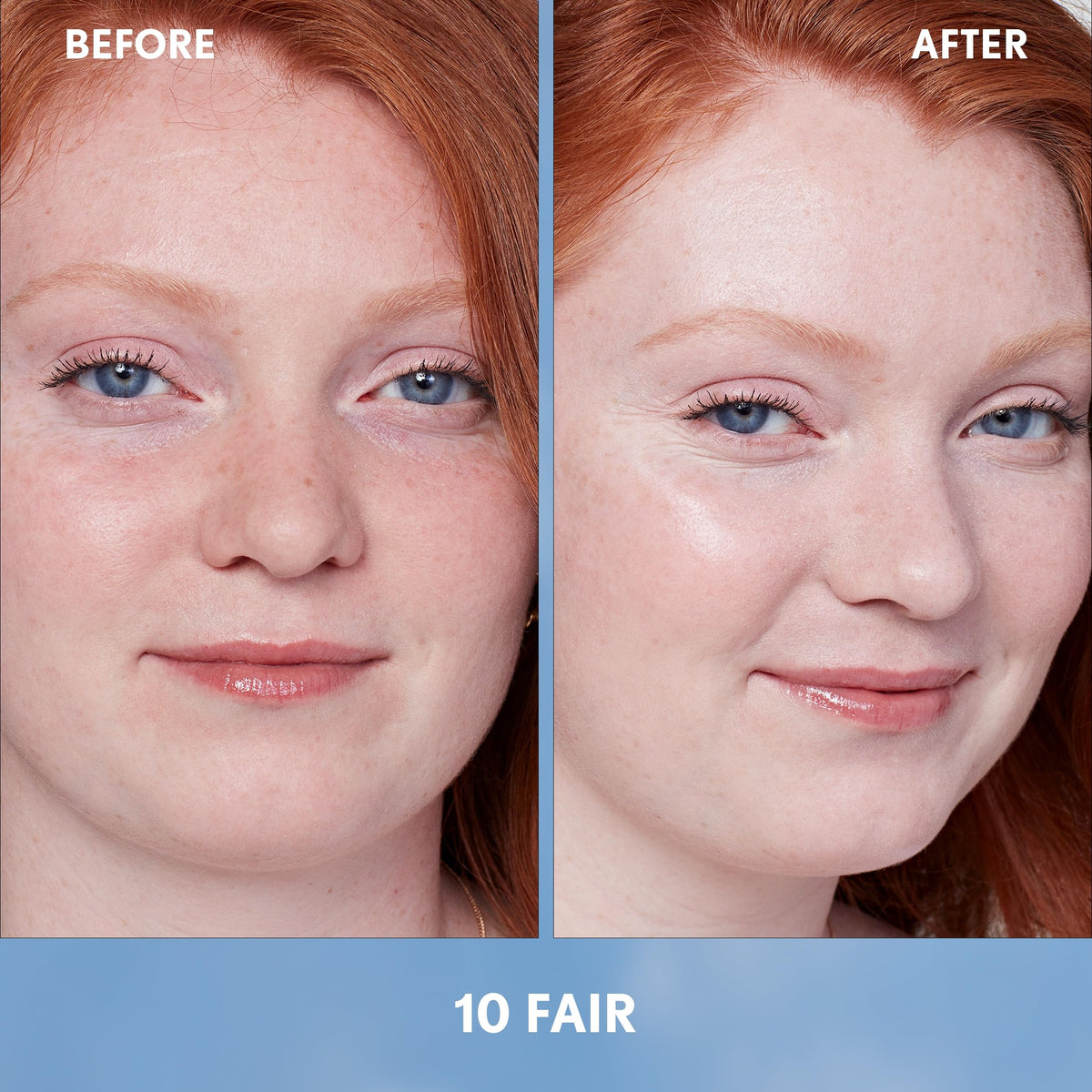 COVERGIRL Simply Ageless Skin Perfector Foundation 10 Fair texture close-up