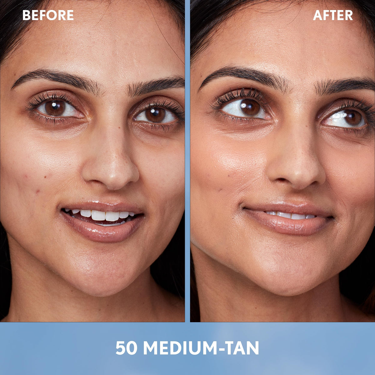 COVERGIRL Simply Ageless Skin Perfector Foundation 50 Medium-Tan side view