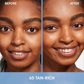 COVERGIRL Simply Ageless Skin Perfector Foundation 65 Tan-Rich swatch on skin