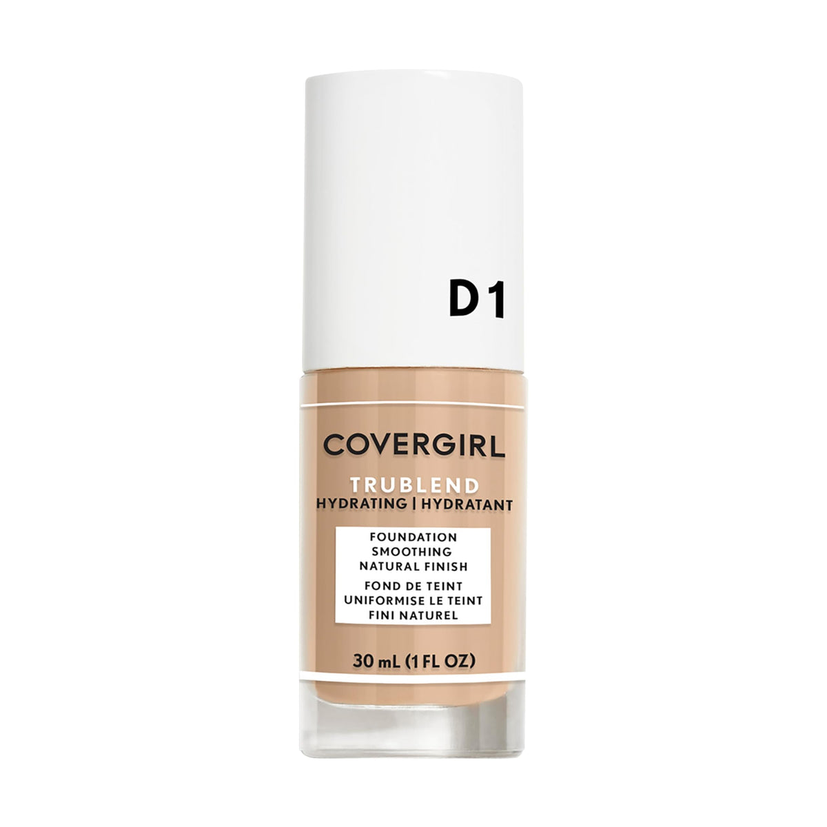 COVERGIRL truBlend Liquid Foundation Creamy Beige D1 front view