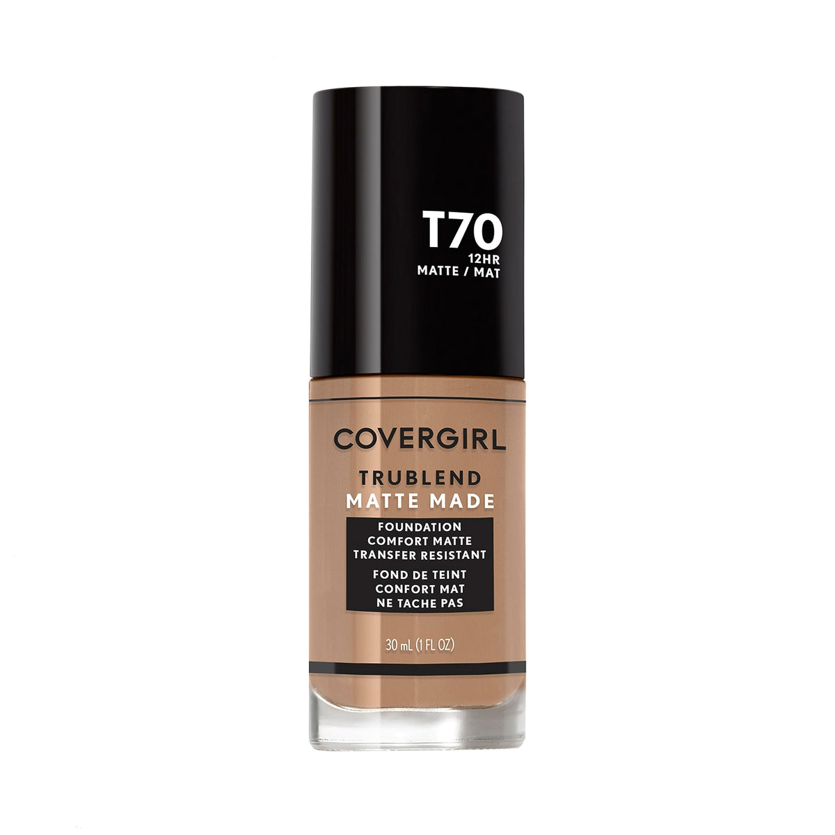 COVERGIRL TruBlend Matte Made Liquid Foundation Caramel front view