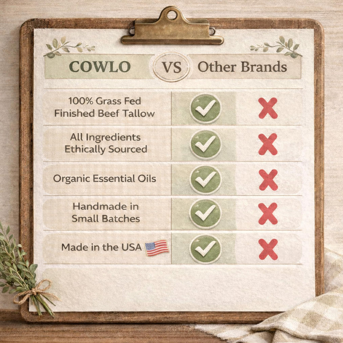 Cowlo Whipped Tallow Balm application on skin demonstrating smooth finish