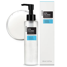 coxir Ultra Hyaluronic Cleansing Oil front view with pump
