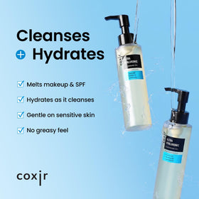 coxir Ultra Hyaluronic Cleansing Oil texture close-up