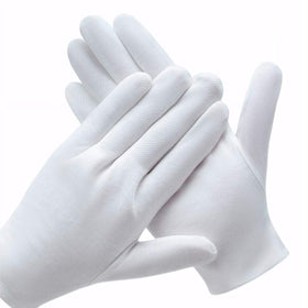 COYAHO Moisturizing Gloves front view, white cotton material