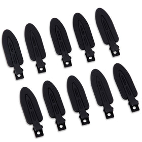 Cptots 10 pcs matte black hair clips front view