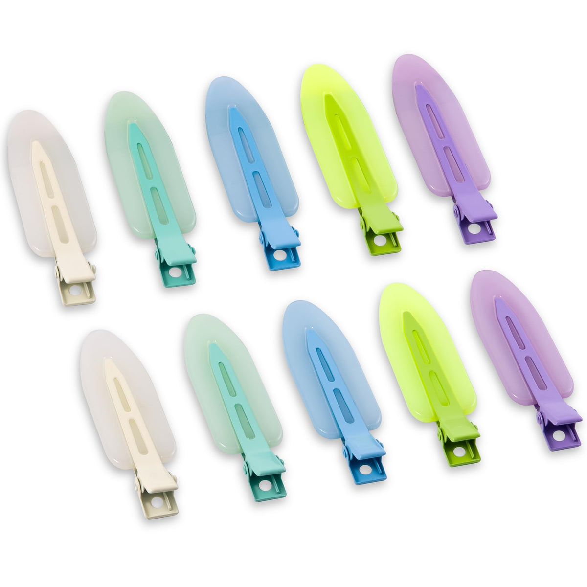 Cptots Creaseless Flat Hair Clips set in jelly colours