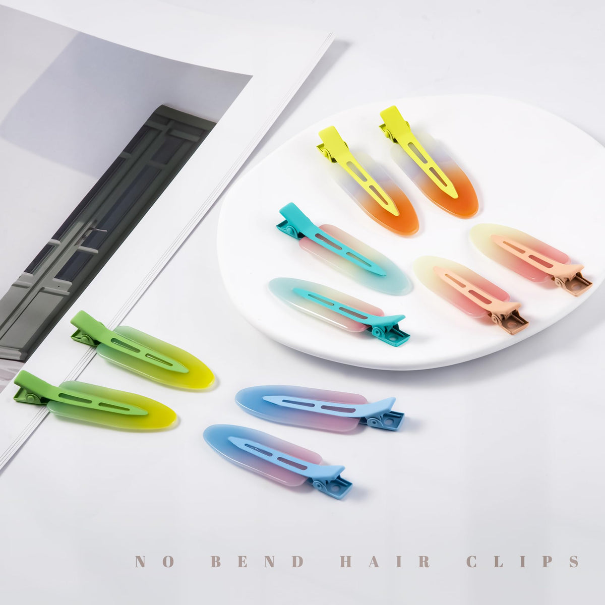 Cptots flat hair clips showing smooth design and no crease feature
