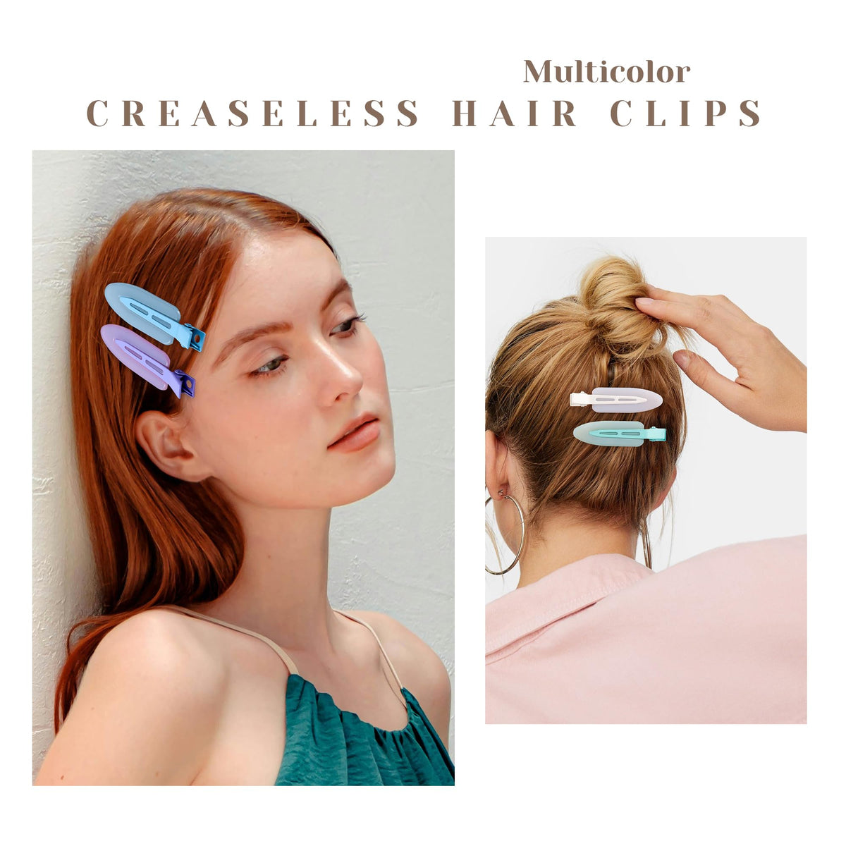 Cptots hair clips arranged in a flat lay