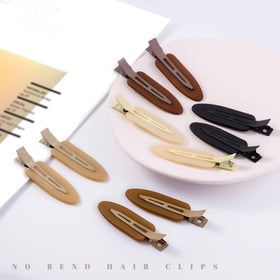 Cptots hair clips in matte brown colour