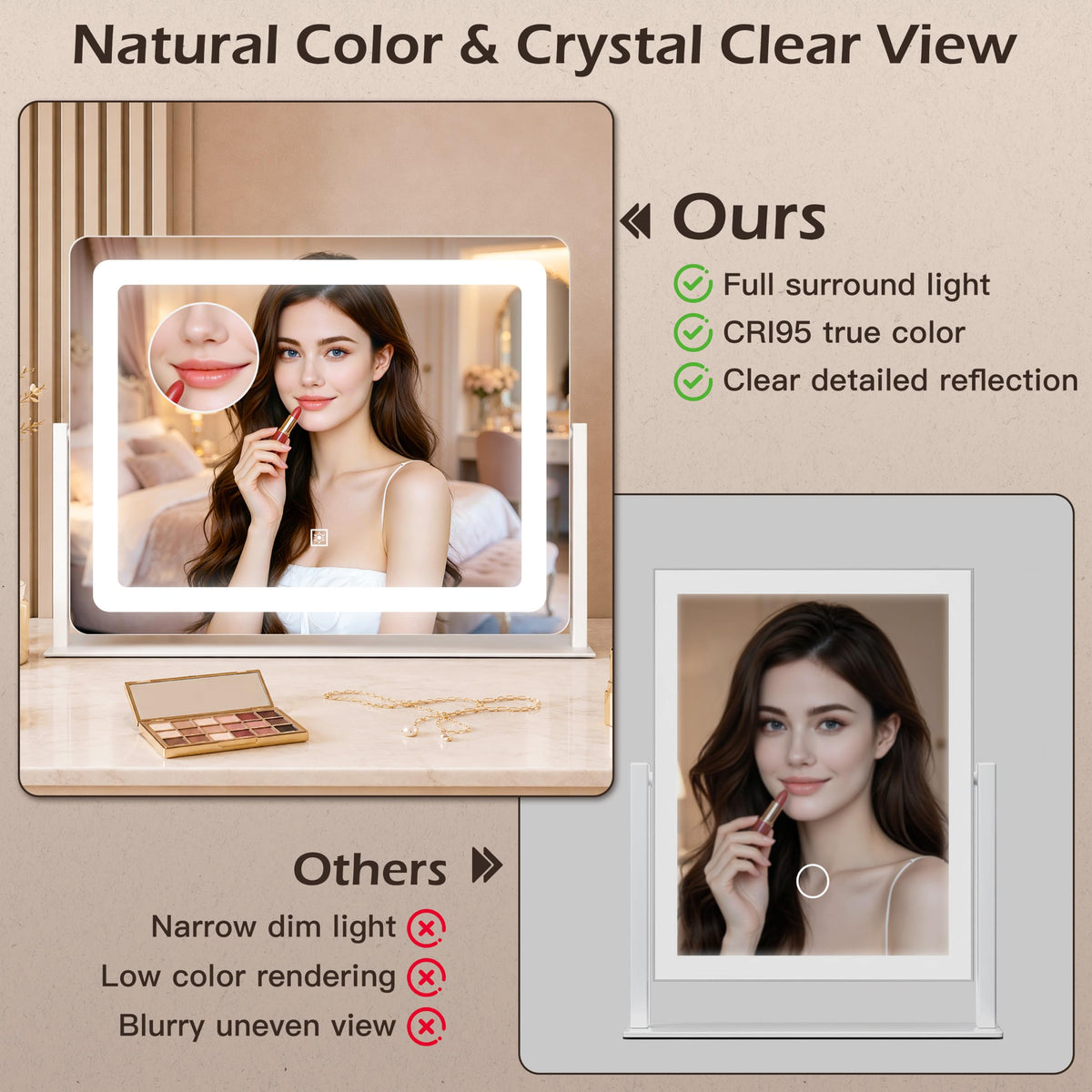 CraftCraze makeup mirror in a bathroom setting