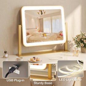CraftCraze vanity mirror displaying cool lighting mode