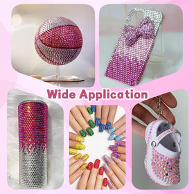 Crafting project showcasing BELLEBOOST rhinestones on shoes