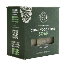Crate 61 Organics Cedarwood Pine soap close-up