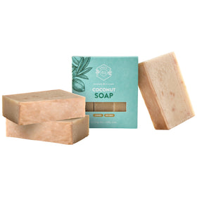 Crate 61 Organics Coconut Bar Soap 3 Pack front view