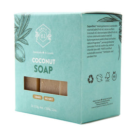 Crate 61 Organics Coconut Bar Soap packaging