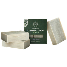 Crate 61 Organics Handmade Bar Soap 3 Pack Cedarwood Pine front view