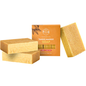 Crate 61 Organics Handmade Natural Bar Soap 3 Pack in Mango front view