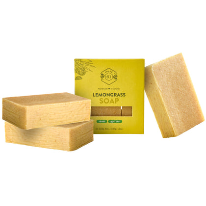 Crate 61 Organics Handmade Natural Bar Soap Lemongrass front view