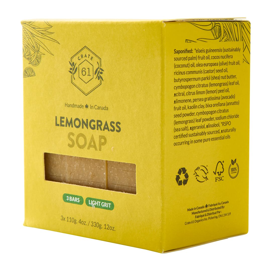 Crate 61 Organics soap packaging details