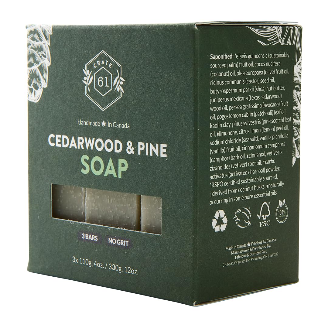 Crate 61 Organics soap packaging with natural ingredients