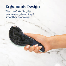 Crave Naturals Biggie Glide Thru Hair Brush with soft bristles close-up