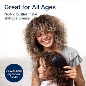 Crave Naturals Biggie Glide Thru Hair Brush with soft bristles close-up