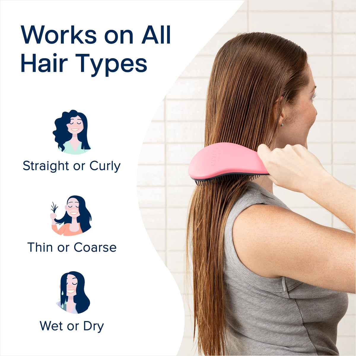 Crave Naturals detangler brush in a travel bag