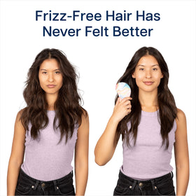 Crave Naturals detangler brush used by a child with curly hair