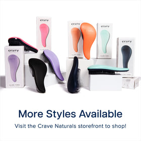 Crave Naturals detangler brush with packaging on a white background