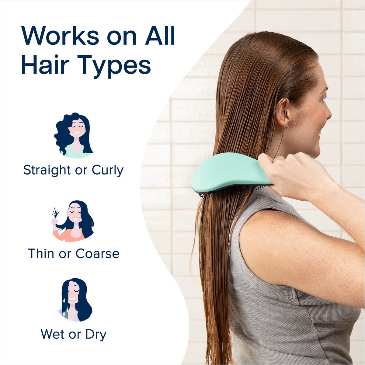 Crave Naturals Glide Thru Detangler Brush in a travel bag