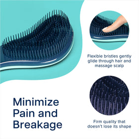 Crave Naturals Glide Thru Detangler Brush showing flexible bristles