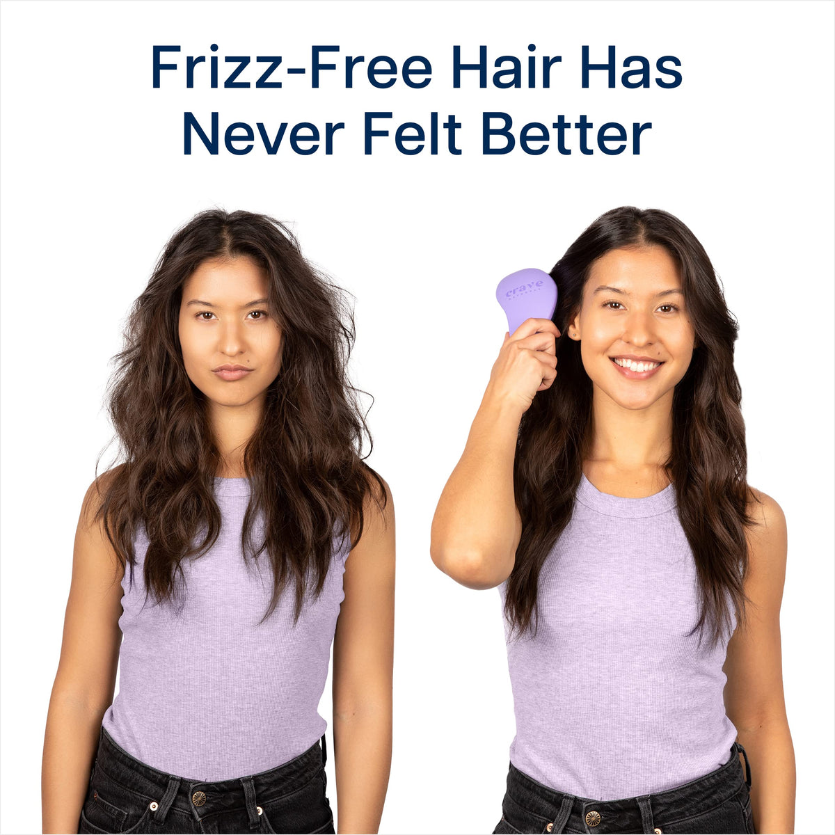 Crave Naturals Glide Thru Detangling Brush displayed with other hair care tools