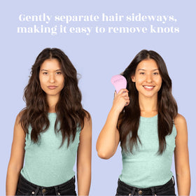 Crave Naturals Glide Thru Detangling Brush side view showing bristles