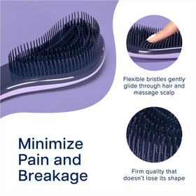 Crave Naturals Glide Thru Detangling Brush side view with grip