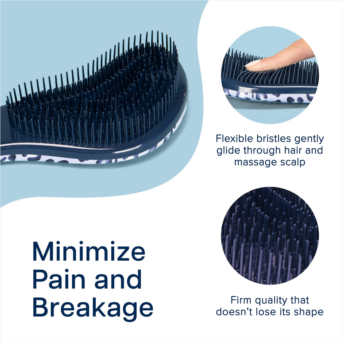 Crave Naturals Glide Thru Detangling Hair Brush in hand for size reference