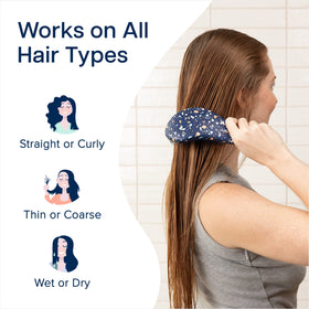 Crave Naturals Glide Thru Detangling Hair Brush in use on wet hair
