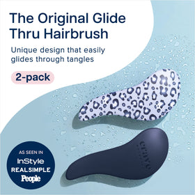 Crave Naturals Glide Thru Detangling Hair Brush side view showcasing bristles