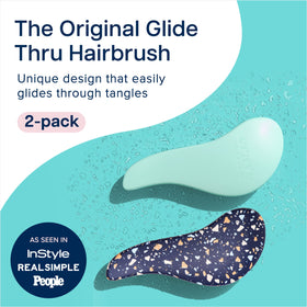 Crave Naturals Glide Thru Detangling Hair Brush terrazzo side view