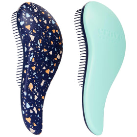 Crave Naturals Glide Thru Detangling Hair Brush turquoise front view