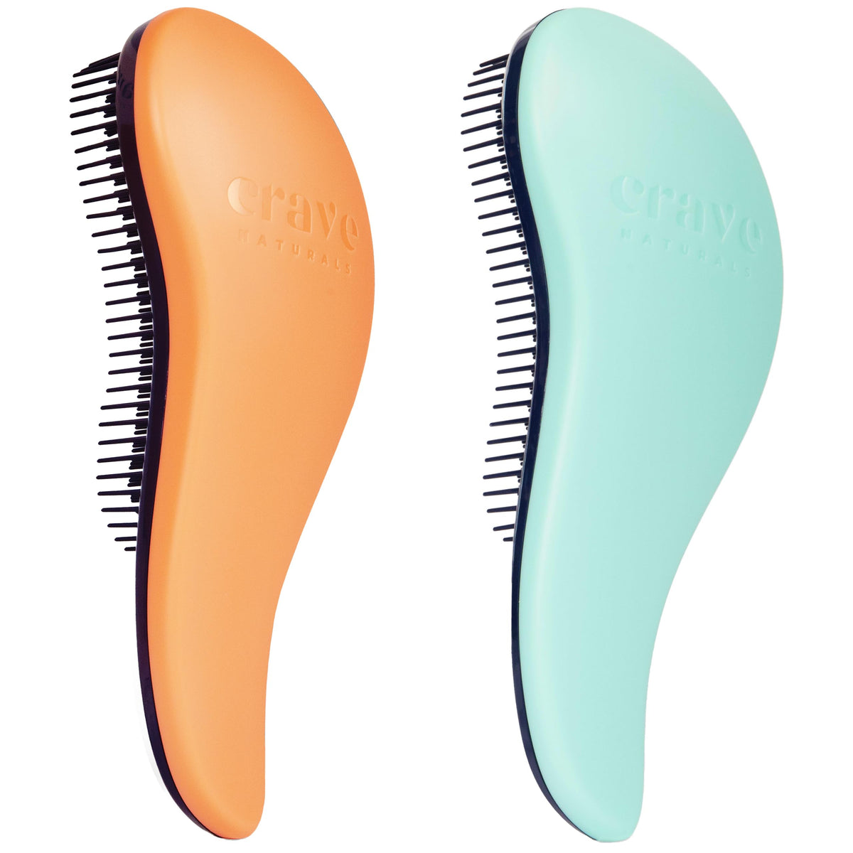 Crave Naturals Glide Thru Hair Brush coral front view
