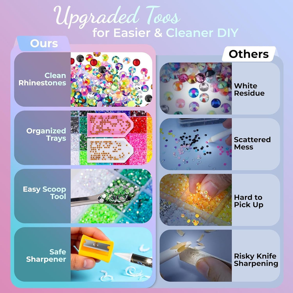 Creative craft project using YKHSIY rhinestones