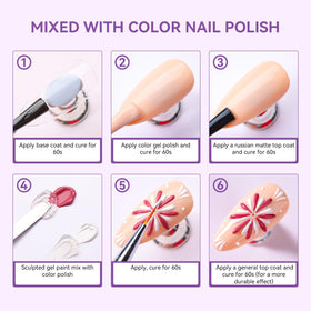 Creative nail art display using Makartt 3D Nail Art Gel