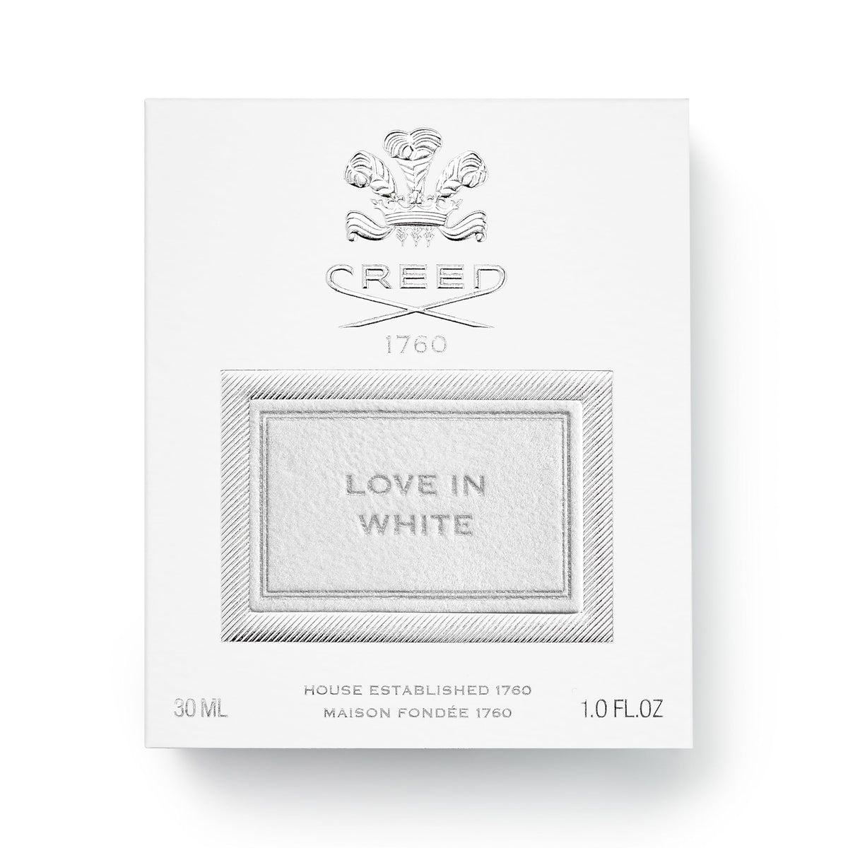Creed Love in White Eau de Parfum packaging with floral design