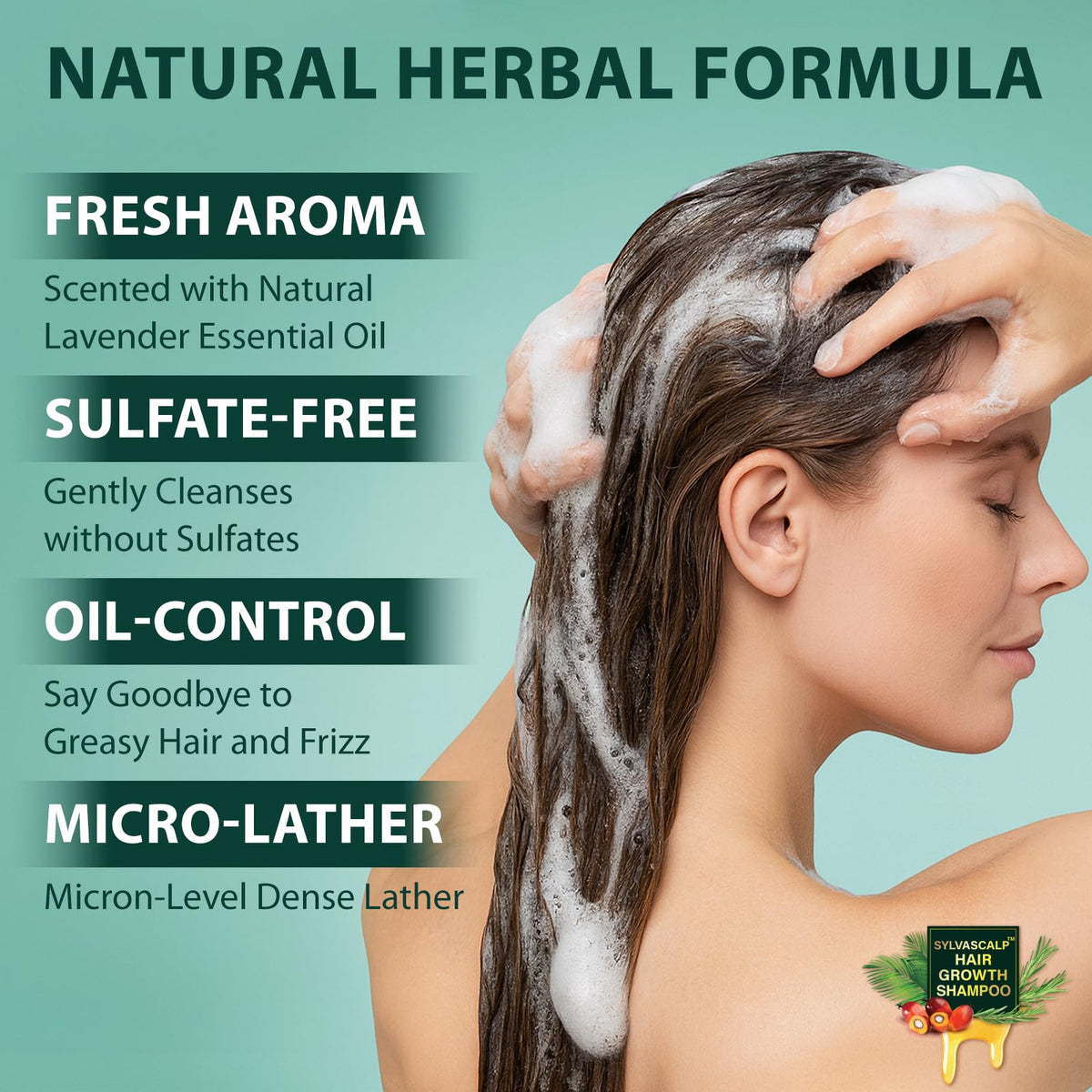 Creip Rosemary & Batana Oil Hair Growth Shampoo back view with ingredient list