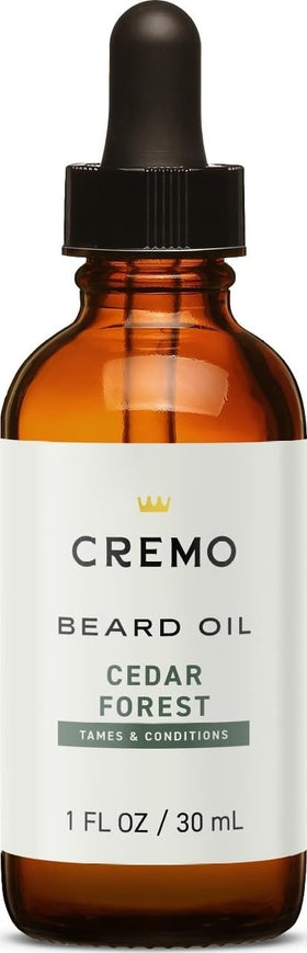 Cremo Beard Oil Cedar Forest 1 fl oz front view